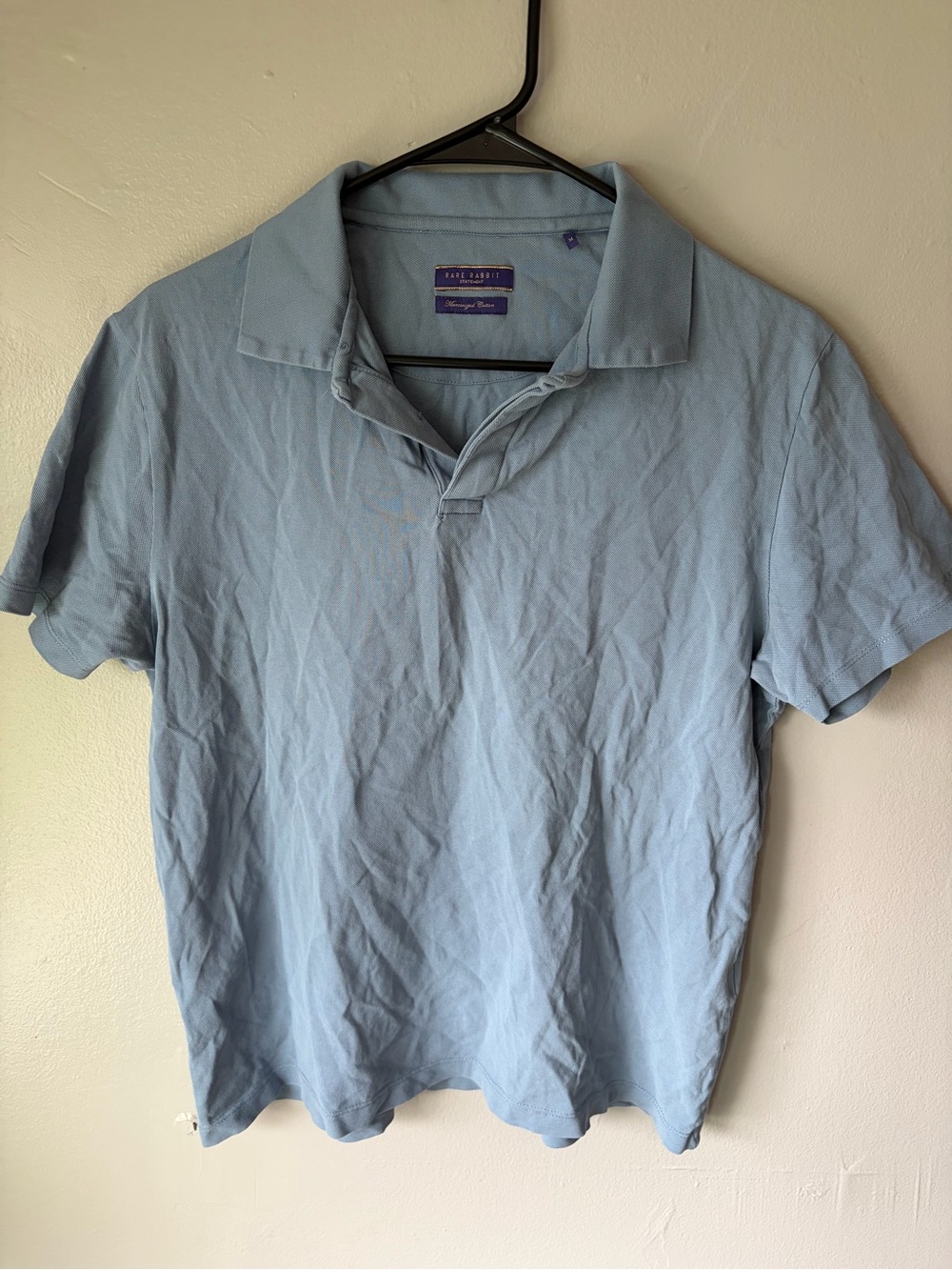 Rare Rabbit Light Blue Men's Short-Sleeve Polo Shirt